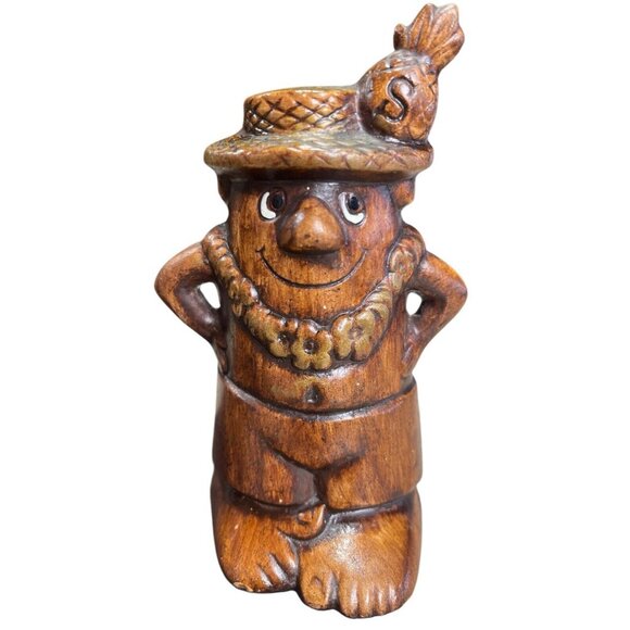 Vintage TIKI Man and Woman Salt Pepper Shaker Set - Made in USA. No Stoppers - Picture 3 of 9